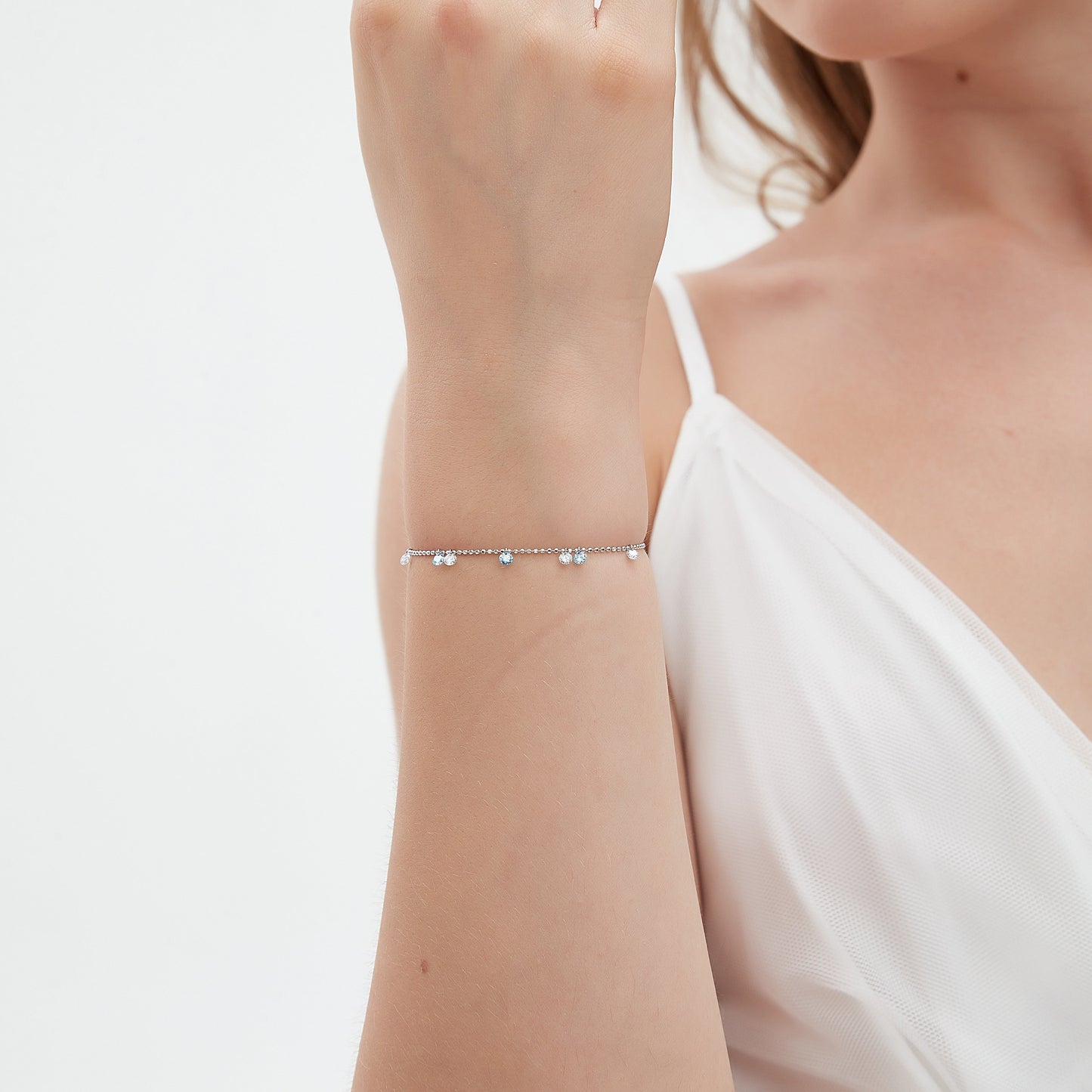 Blue Floating Diamond Bracelet - LTM JEWELS