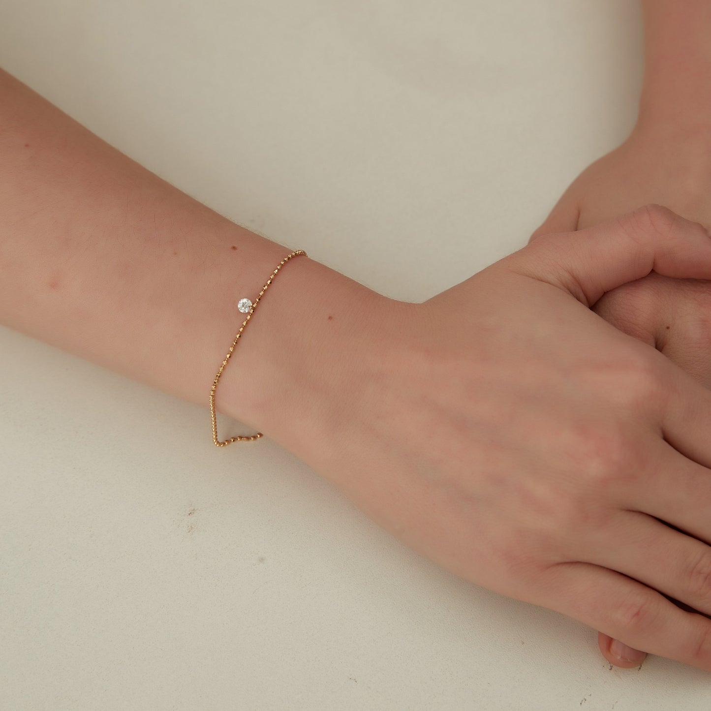 Floating Drilled Diamond Bracelet - LTM JEWELS