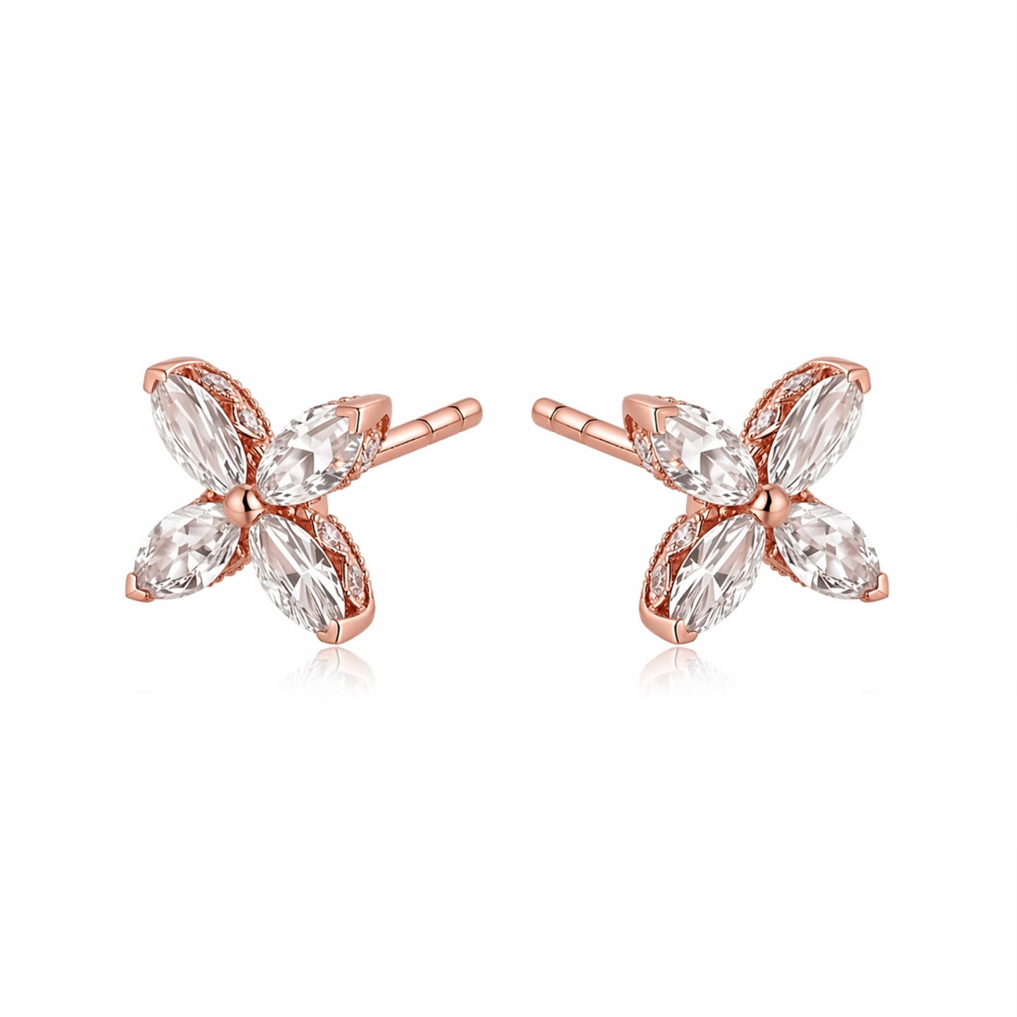 Four Leaf Threaded Stud | Lucky Clover