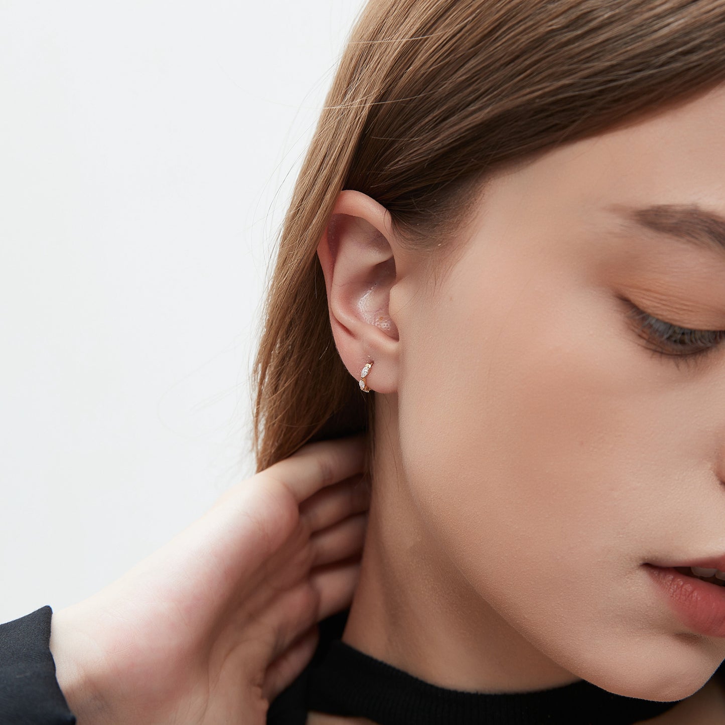 Marquise Diamond Hoop Earring - LTM JEWELS