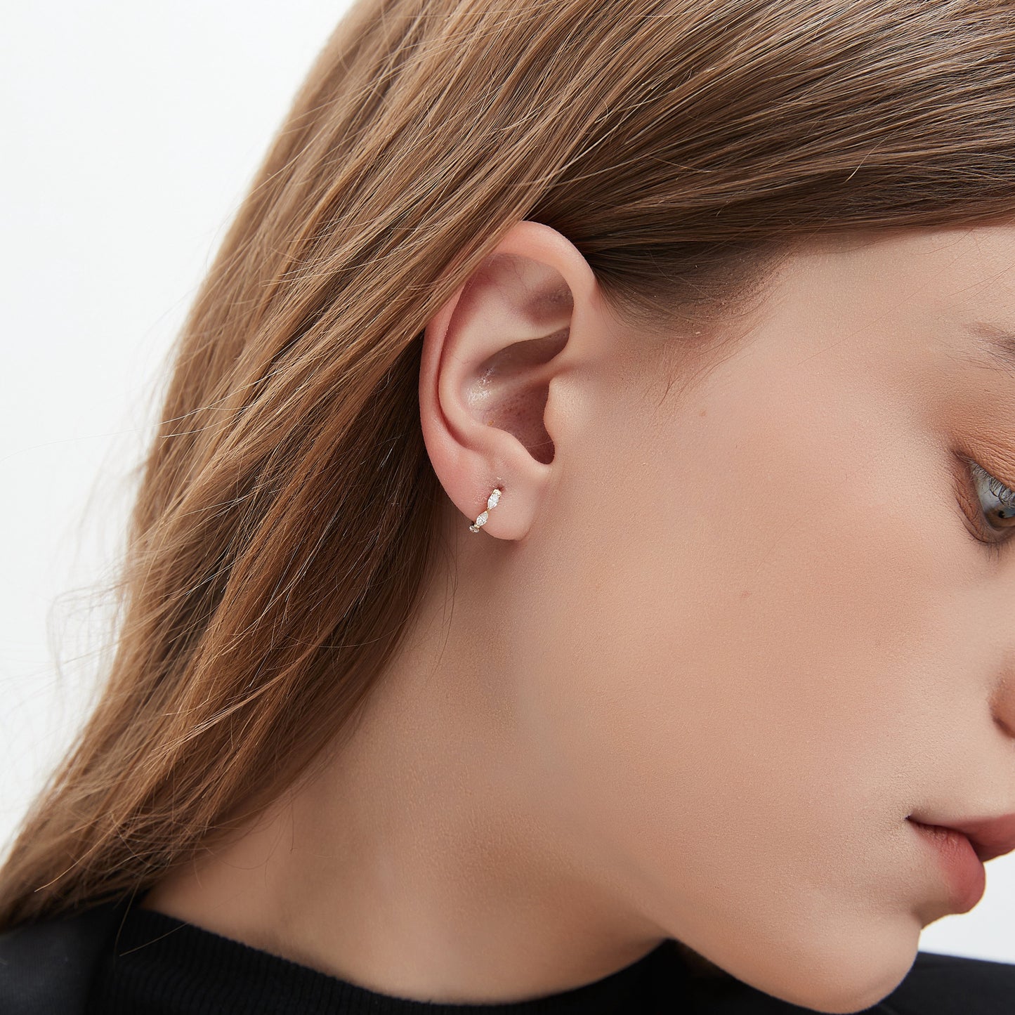 Marquise Diamond Hoop Earring - LTM JEWELS