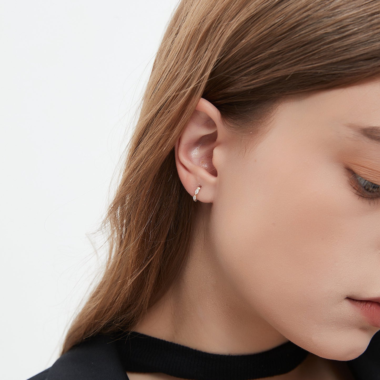 Marquise Diamond Hoop Earring - LTM JEWELS