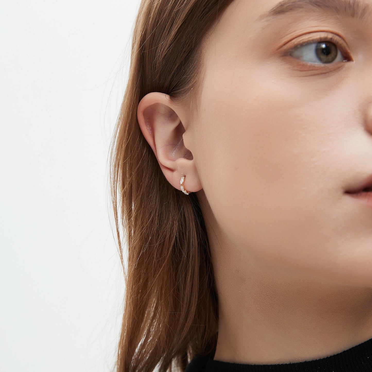 Marquise Diamond Hoop Earring - LTM JEWELS