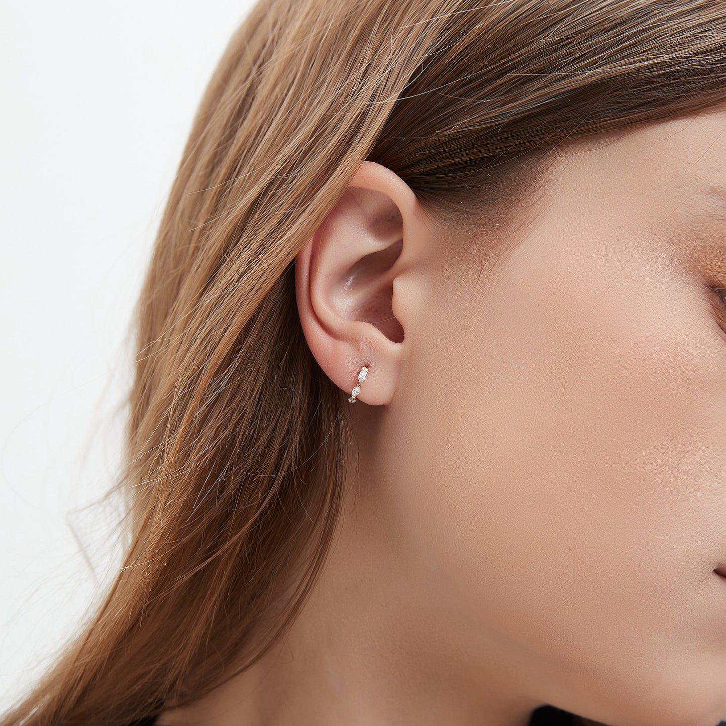 Marquise Diamond Hoop Earring - LTM JEWELS
