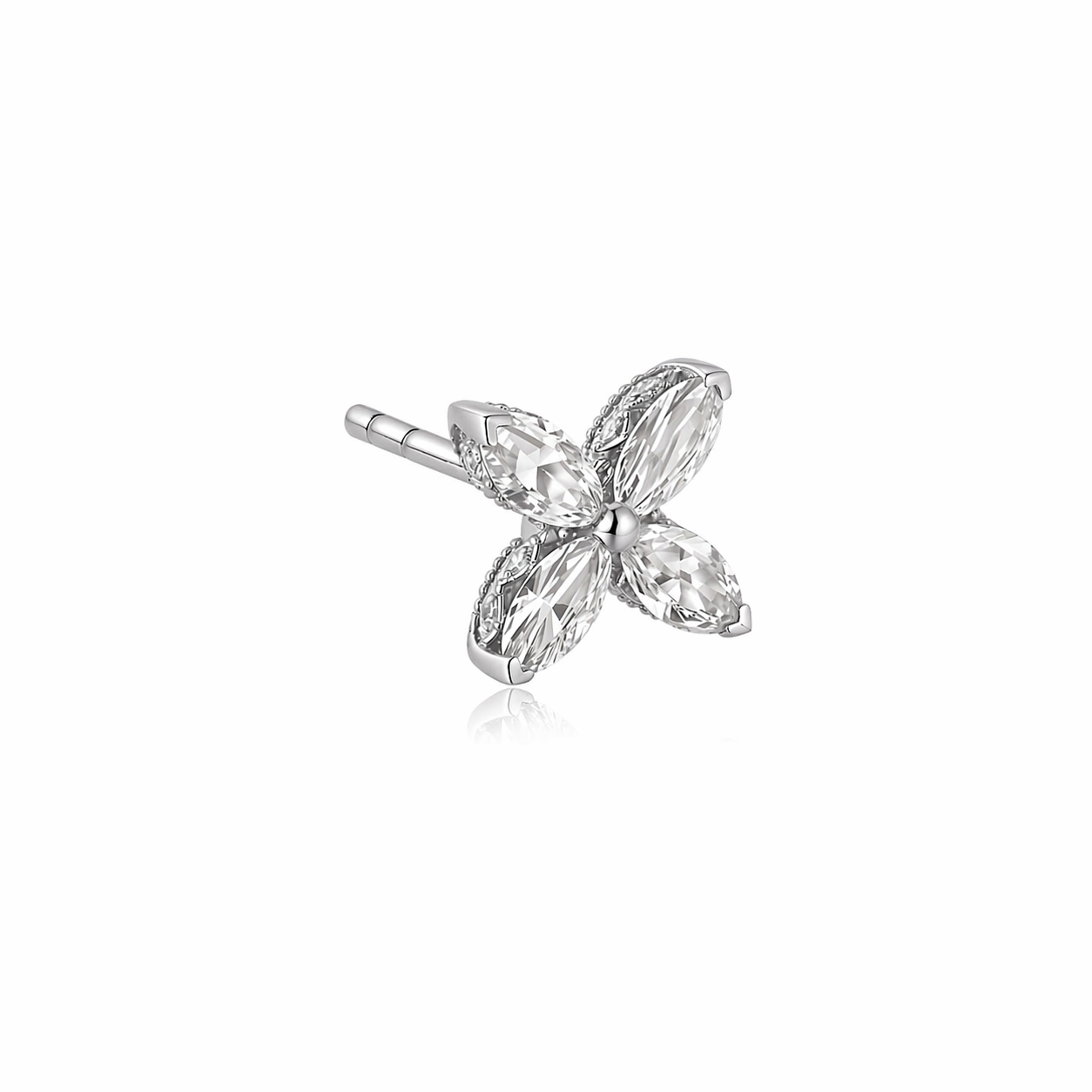 Four Leaf Threaded Stud | Lucky Clover