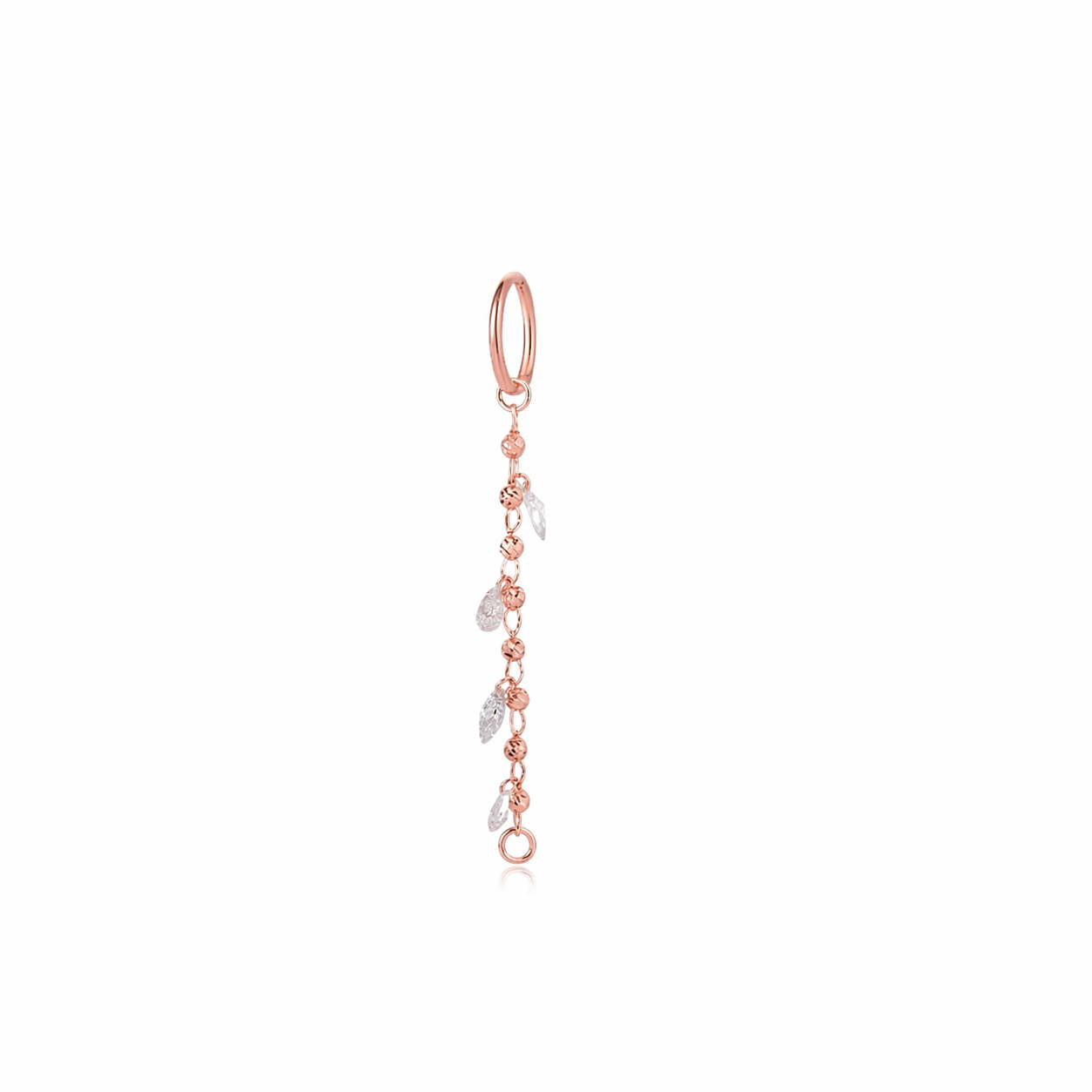 Gilded Bead & Diamond Dangle Charm | Celestial Drift