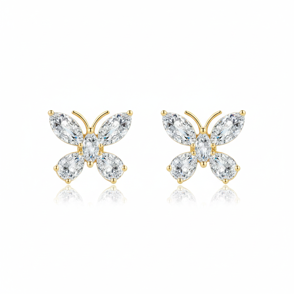 Butterfly Diamond Stud | Whimsical Flight