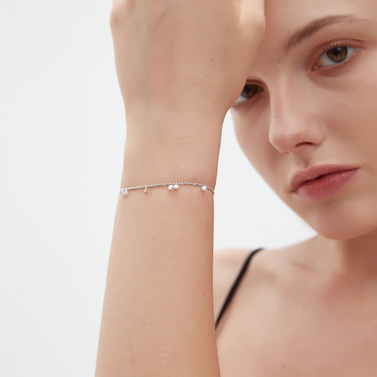 Pink Floating Diamond Bracelet - LTM JEWELS