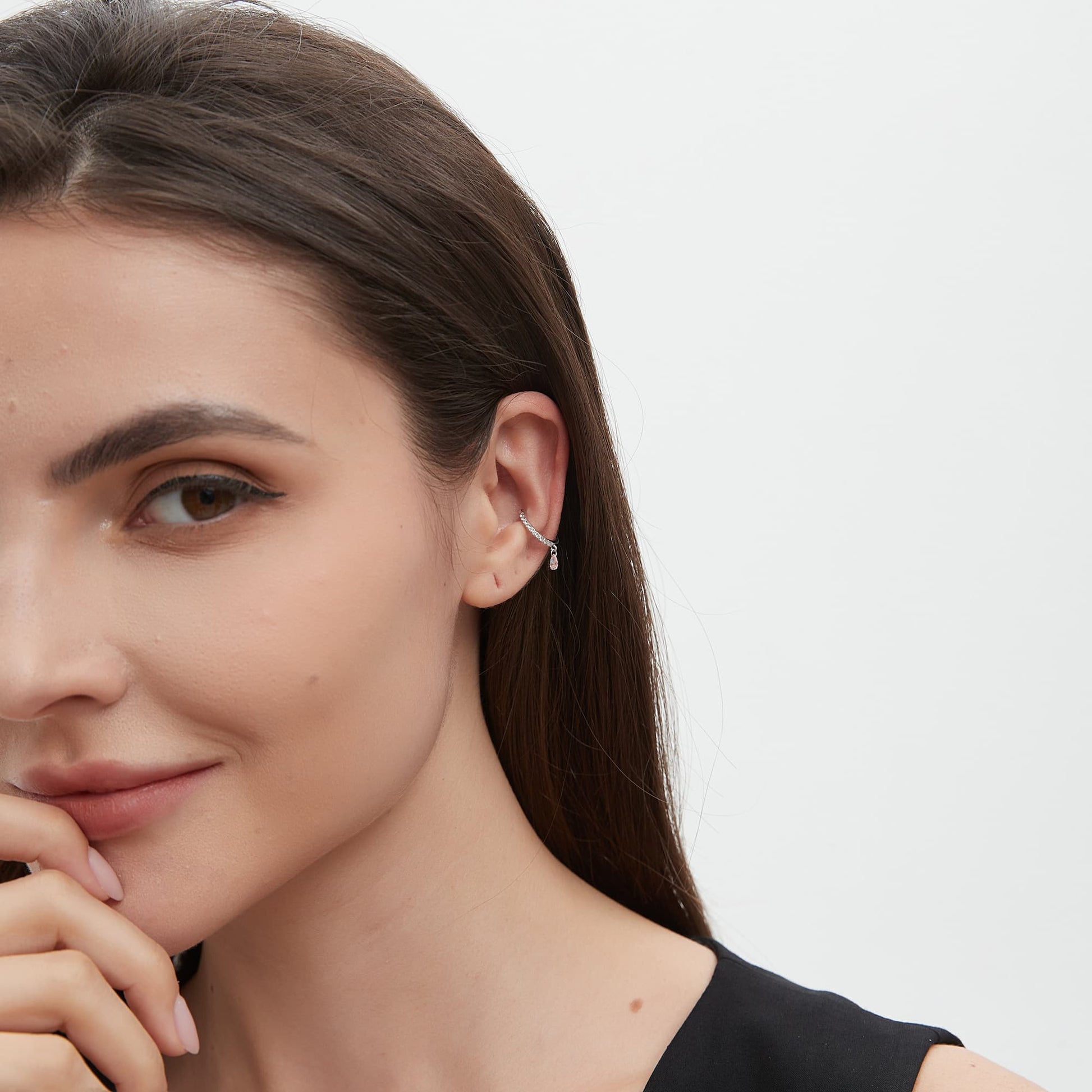 Side profile showing the comfortable cuff opening and gold finish.