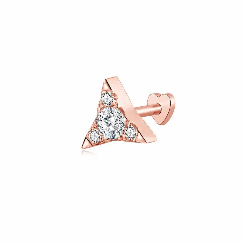 18K solid gold Diamond Star Stud featuring precision-set natural round diamonds arranged within a geometric celestial star silhouette. The lightweight sculptural design creates refined brilliance, architectural elegance, and modern luxury curated ear styling.